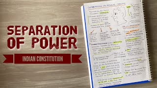 Doctrine of Separation of Power and Checks and Balances in Indian Constitution [upl. by Utimer]