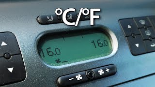 Seat Altea change Climatronic temperature units Celsius Fahrenheit [upl. by Ahsima]