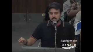 91112 Oxnard City Council Elliott Gabriel Todo Poder al Pueblo comments on police brutality [upl. by Leyameg275]