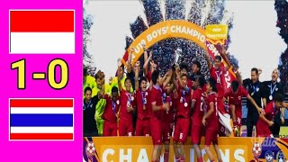 Indoinesia U19 vs Thailand U19 10 Final AFFU18 Champion highlights All Goals 2024 HD [upl. by Aisya]