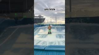 Flow Rider reality check 🌊✨ symphonyoftheseas cruise funny shorts flowrider royalcaribbean [upl. by Ahsiym]