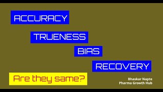 Accuracy Trueness Bias and Recovery Are they same [upl. by Enram483]