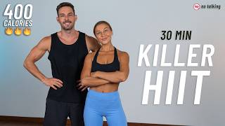 30 MIN KILLER HIIT Workout  Full Body Cardio No Equipment No Repeats [upl. by Lanuk]