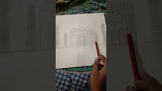 Taj Mahal drawing 1subscibe [upl. by Ashok]