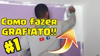 COMO FAZER GRAFIATO EM CIMA DE PAREDE PINTADArdkpinturas [upl. by Prudy414]