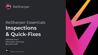 Inspections and Quick Fixes  ReSharper Essentials [upl. by Swor111]