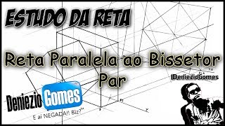 Geometria Descritiva  RETA PARALELA AO PLANO BISSETOR PAR [upl. by Yrrab]