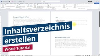 Inhaltsverzeichnis erstellen – WordTutorial für Anfänger [upl. by Aikas]