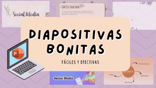 Como hacer DIAPOSITIVAS BONITAS en POWER POINT [upl. by Enelcaj946]