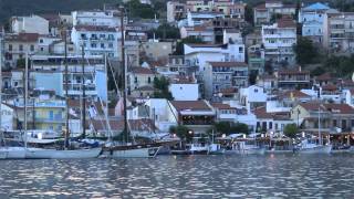 60 Seconds Samos  harbour of Pythagorion in the evening [upl. by Nathanael358]