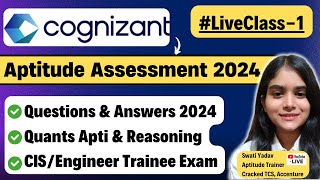 Cognizant Aptitude Questions amp Answers 2024  Cognizant PYQ  Cognizant Aptitude Assessment 2024 [upl. by Nur]