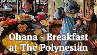 OHANA CHARACTER BREAKFAST at Disneys Polynesian Resort [upl. by Atiuqa]