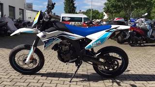 Mondial SMX 125i Supermoto  Motard Blue  Walkaround Detailpics and more [upl. by Arney763]