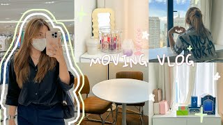 MOVING VLOG 🍀💬🍊 Furniture unboxing Shopping What I ate in a day Exploring amp more [upl. by Vachell]