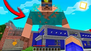 APARECE UN POLICÍA MUTANTE GIGANTE EN MINECRAFT TROLL 😱 [upl. by Sammie]