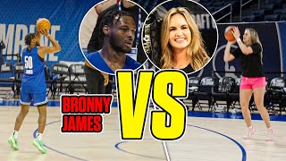 NBA Combine 3 Pointers vs Bronny James [upl. by Egag]