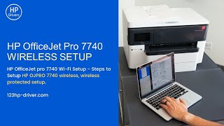 HP Officejet Pro 7740 wifi setup Unboxing  How to connect wireless Officejet Pro 7740 connection [upl. by Enelyaj298]