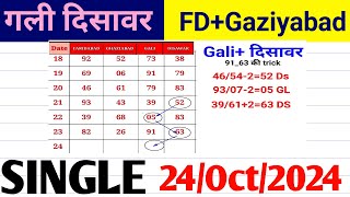 Satta Trick 24 Oct 2024  Faridabad Gaziyabad Gali Disawar Single Jodi [upl. by Orazio]