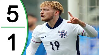 England U21 vs Azerbaijan U21 51 Highlights amp Goals  Euro U21 2024 [upl. by Suoicerp940]