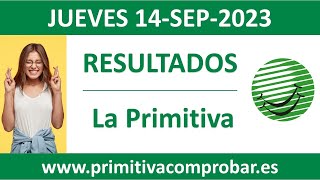 Resultado del sorteo La Primitiva del jueves 14 de septiembre de 2023 [upl. by Remat]