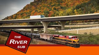 Fall on the CPKC River Subdivision  Winona Area Trains  2023 [upl. by Gerk]