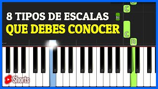 8 TIPOS DE ESCALAS que debes conocer en Piano  Lección de Piano 1 [upl. by Trevah]