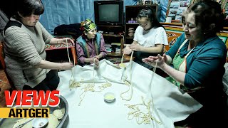 Village Life in Mongolia NOMAD Snake Cake  Mongolian Traditional Fried Dough  Views [upl. by Etnelav264]