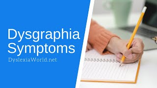 Dysgraphia Symptoms [upl. by Nytsirc]