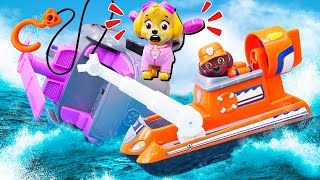 Spielzeug Video für Kinder mit der Paw Patrol  Kinder Cartoons Skyes Hubschrauber ist abgestürzt [upl. by Tove]