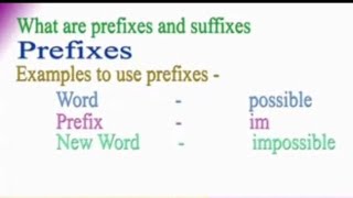 difference between prefixes and suffixes prefixes suffixes suffix prefix [upl. by Scoville]