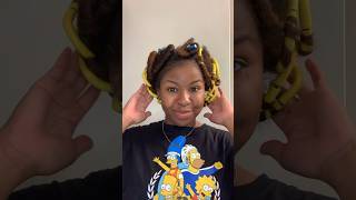 🤯Flexi Rods On Silk Press For Heatless Curls silkpress naturalhair heatlesscurls [upl. by Cchaddie]