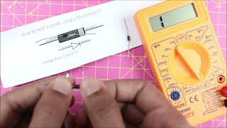 How to Check Diode with Multimeter  Simple and Easy Method to Test Diode [upl. by Gabby]