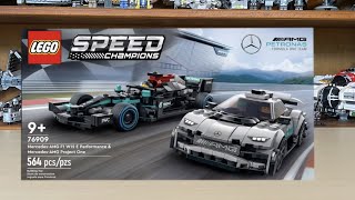 LEGO Speed Champions Mercedes Project One Car and F1 Car 76909 Review [upl. by Adnuahsar]