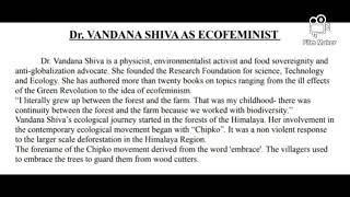 Ecofeminism  Vandana Shiva [upl. by Anaj89]