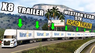 EL Camión MAS GRANDE 8 Trailers de American Truck Simulator en México Sinaloa [upl. by Sosthena251]