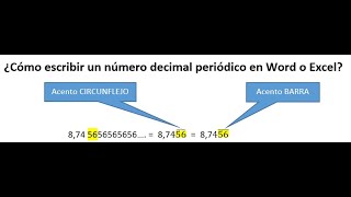 Escribir número decimal periódico o segmento en Word o Excel ¡SÚPER RÁPIDO [upl. by Imelda617]