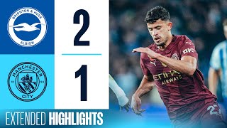 EXTENDED HIGHLIGHTS  Brighton 21 Man City  Haaland scores in City defeat [upl. by Hsakaa]