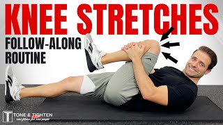 Best Stretches For Knee Pain FOLLOW ALONG ROUTINE [upl. by Enisamoht422]