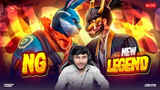 NG vs NEW LEGEND  💀 1 vs 5 LAST 😥 HARDEST GUILD TEST 🥵 nonstopgaming free fire live [upl. by Nauj811]