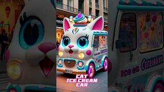 🤩🌈 Evolution of Cat  Cat Ice Cream Car from rusty to Glowing 🥰 Meow Color ✅ cat cute shorts [upl. by Llered]