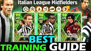 Booster Nedved🔥EDavids and albertini Training guide✅ efootball 2024 [upl. by Ibocaj851]