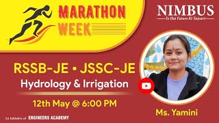 Hydrology amp Irrigation Marathon RSSBJSSC  JE  Complete Syllabus amp Formula Revision  NIMBUS [upl. by Frierson]