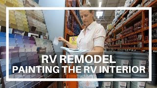 RV Remodel RV Interior Painting Over Wallpaper [upl. by Aminta]