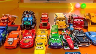 Disney Pixar Cars Lightning Mcqueen Dinoco Mater Hudson Axlerod Finn Frank Guido Mack Shu [upl. by Ardeen]