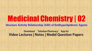 Medicinal Chemistry II 41 Structure Activity Relationship SAR of Antihyperlipidemic Agents [upl. by Airednaxela]