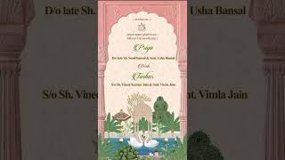 Floral Online Wedding Invitations  Hindu Wedding  Wedding Invitation Video Templates wedding [upl. by Annemarie69]