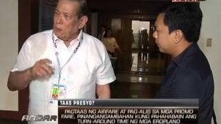 News5E  PISO FARE SA MGA EROPLANO MAWAWALA NA  ANDAR JULY 19 2013 [upl. by Rovner]