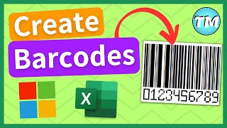 How to Create a Barcode in Excel  FREE Barcode Generator [upl. by Nellie]