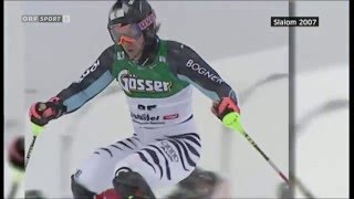 Alpine ski 2007 Kitzbuhel slalom [upl. by Onnem]