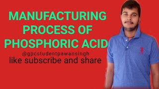 manufacturing process of Phosphoric acid In Hindi [upl. by Ellingston300]